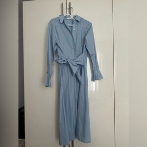 Chic Long Sleeve Blue Dress